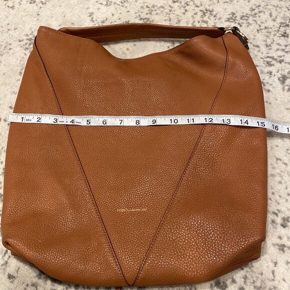 Rebecca Minkoff Moto Hobo in Almond Pebbled Leather. GUC - Picture 11 of 12